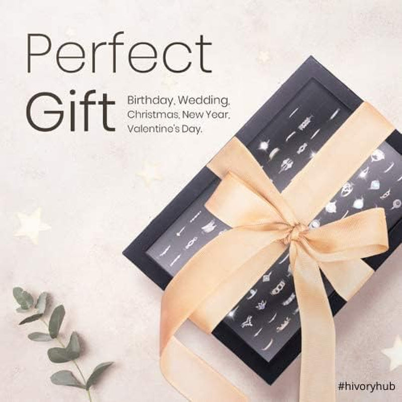 100 Slots Ring Storage Display Box with Transparent Lid ~ Ring Holder Showcase for Store Display, Jewelry Show & Home ~ Jewelry Tray Organizer (Black)